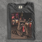 Raccoon Drinking Soda Comfort Colors T-Shirt - T-Shirt