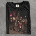 Raccoon Drinking Soda Comfort Colors T-Shirt - T-Shirt