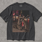 Raccoon Drinking Soda Comfort Colors T-Shirt - Graphite / S - T-Shirt