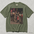 Raccoon Drinking Soda Comfort Colors T-Shirt - Moss / S - T-Shirt
