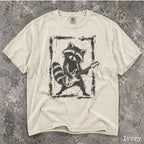 Raccoon Guitar Comfort Colors T-Shirt - Ivory / S - T-Shirt