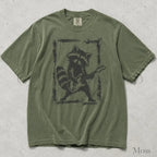 Raccoon Guitar Comfort Colors T-Shirt - Moss / S - T-Shirt
