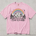 Raccoon Jimothy Its Ok to Be Weird Comfort Colors T-Shirt - Blossom / S - T-Shirt