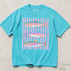 Rainbow Trout Comfort Colors T-Shirt - Lagoon Blue / S - T-Shirt