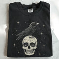 Raven Skull T-Shirt - Black / S - T-Shirt