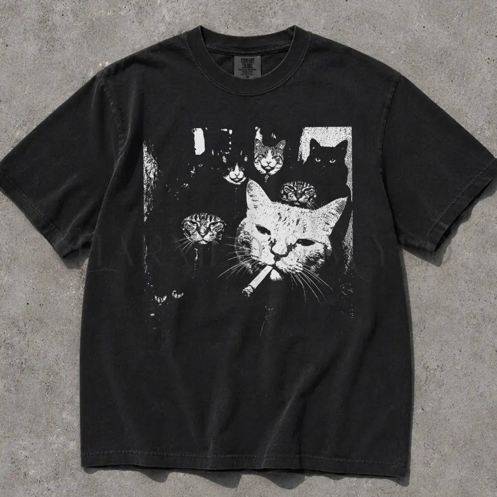 Rebel Cats Comfort Colors T-Shirt - Black / S - T-Shirt