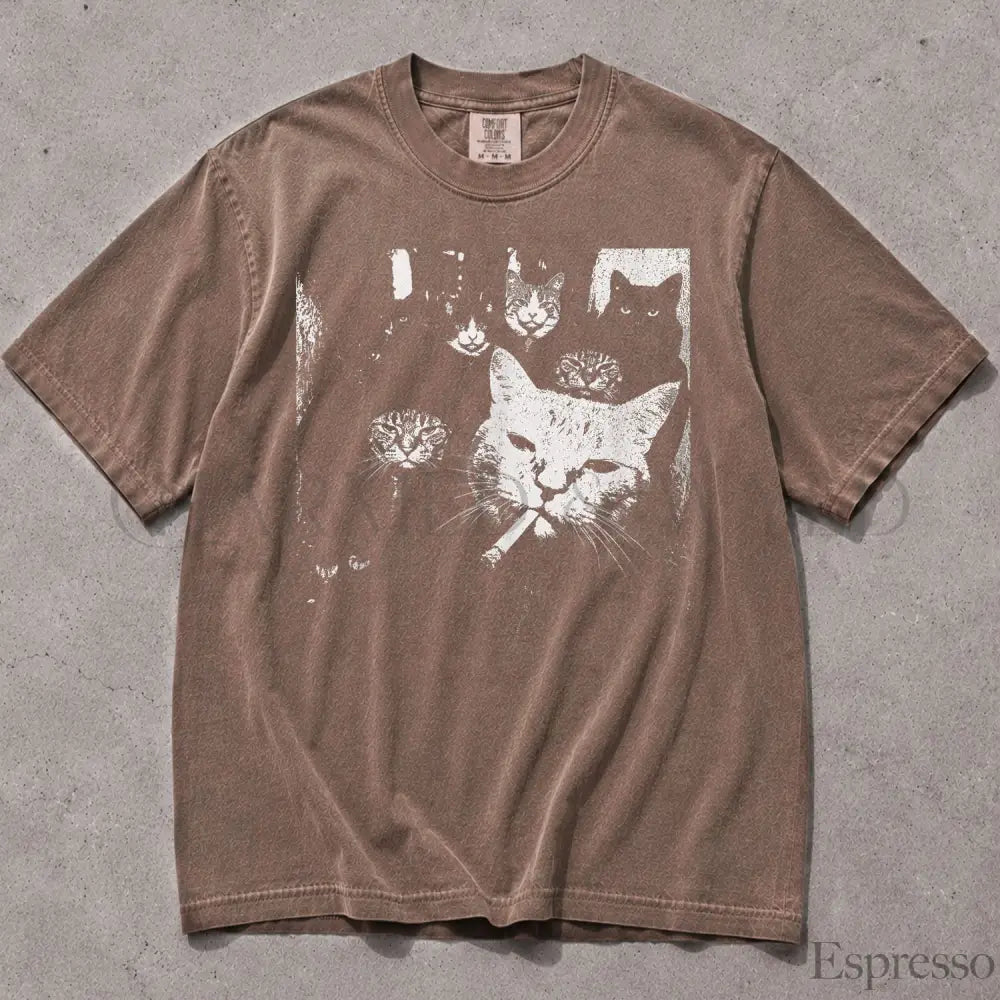 Rebel Cats Comfort Colors T-Shirt - Espresso / S - T-Shirt