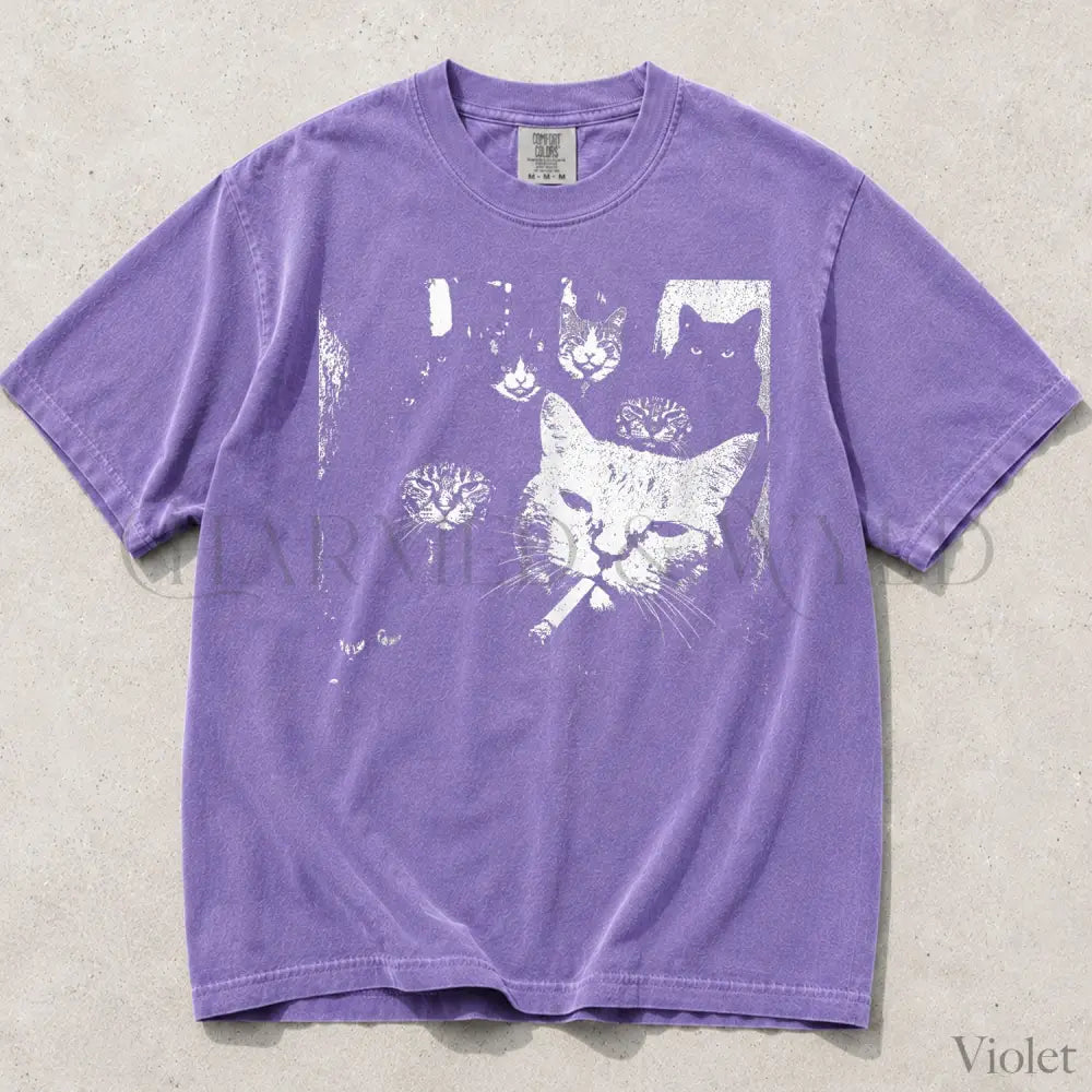 Rebel Cats Comfort Colors T-Shirt - Violet / S - T-Shirt