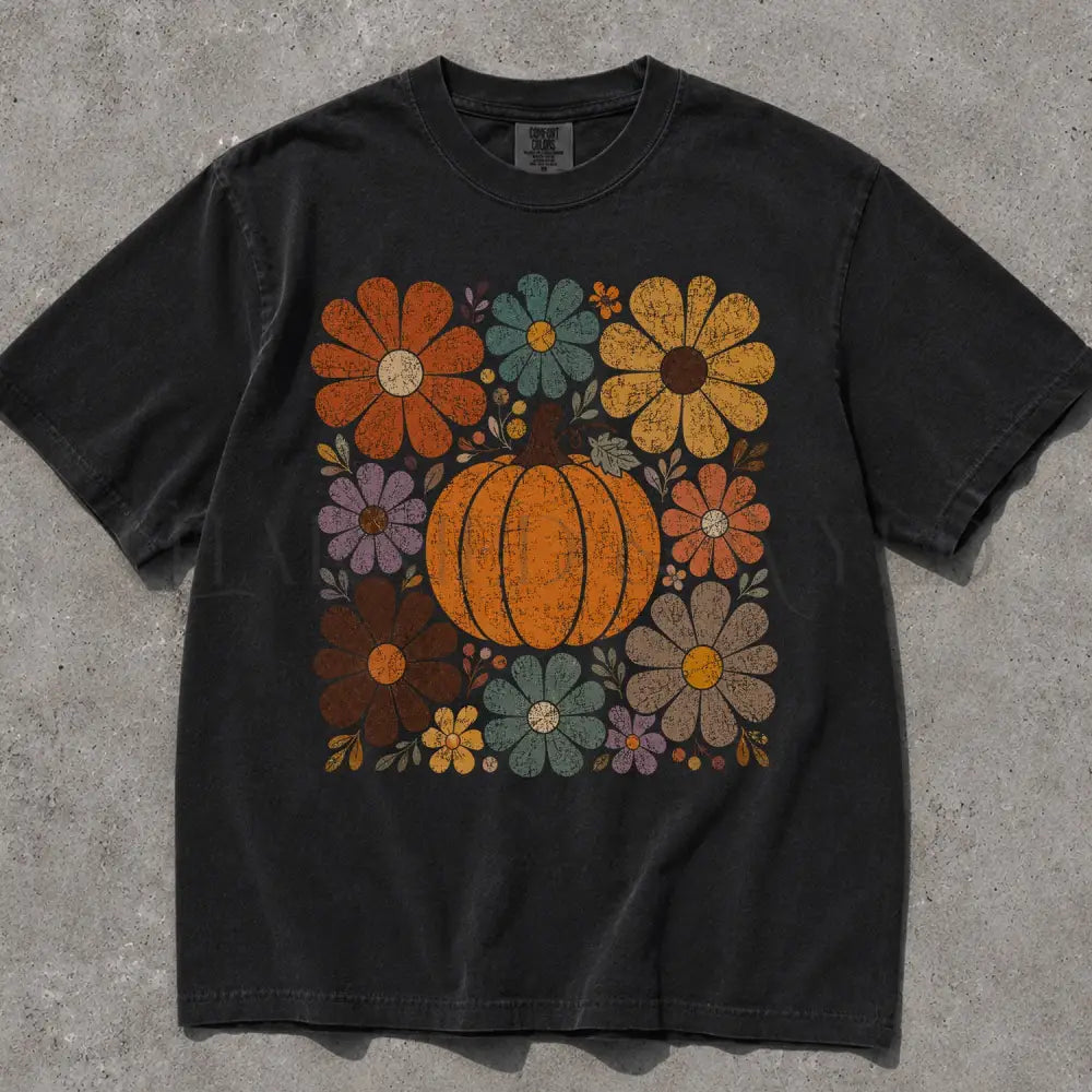 Retro Pumpkin Comfort Colors T-Shirt - T-Shirt