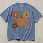 Retro Pumpkin Comfort Colors T-Shirt - Blue Jean / S - T-Shirt
