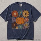 Retro Pumpkin Comfort Colors T-Shirt - Navy / S - T-Shirt