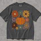 Retro Pumpkin Comfort Colors T-Shirt - Pepper / S - T-Shirt