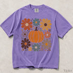 Retro Pumpkin Comfort Colors T-Shirt - Violet / S - T-Shirt