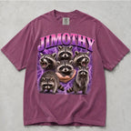 Retro Raccoon Jimothy Comfort Colors T-Shirt - Berry / S - T-Shirt