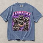 Retro Raccoon Jimothy Comfort Colors T-Shirt - Blue Jean / S - T-Shirt