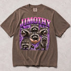 Retro Raccoon Jimothy Comfort Colors T-Shirt - Espresso / S - T-Shirt