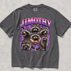 Retro Raccoon Jimothy Comfort Colors T-Shirt - Pepper / S - T-Shirt