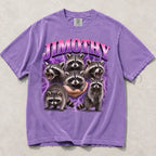 Retro Raccoon Jimothy Comfort Colors T-Shirt - Violet / S - T-Shirt