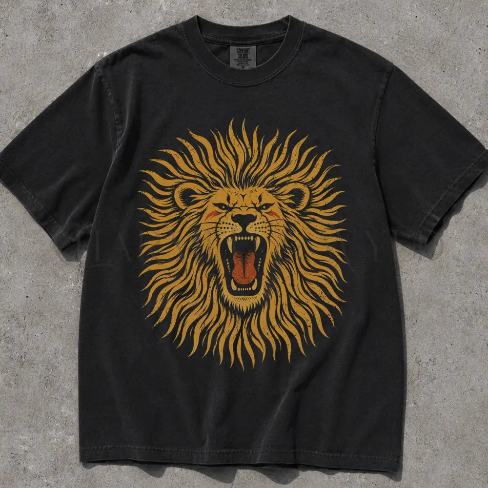 Roaring Lion Comfort Colors T-Shirt - Black / S - T-Shirt