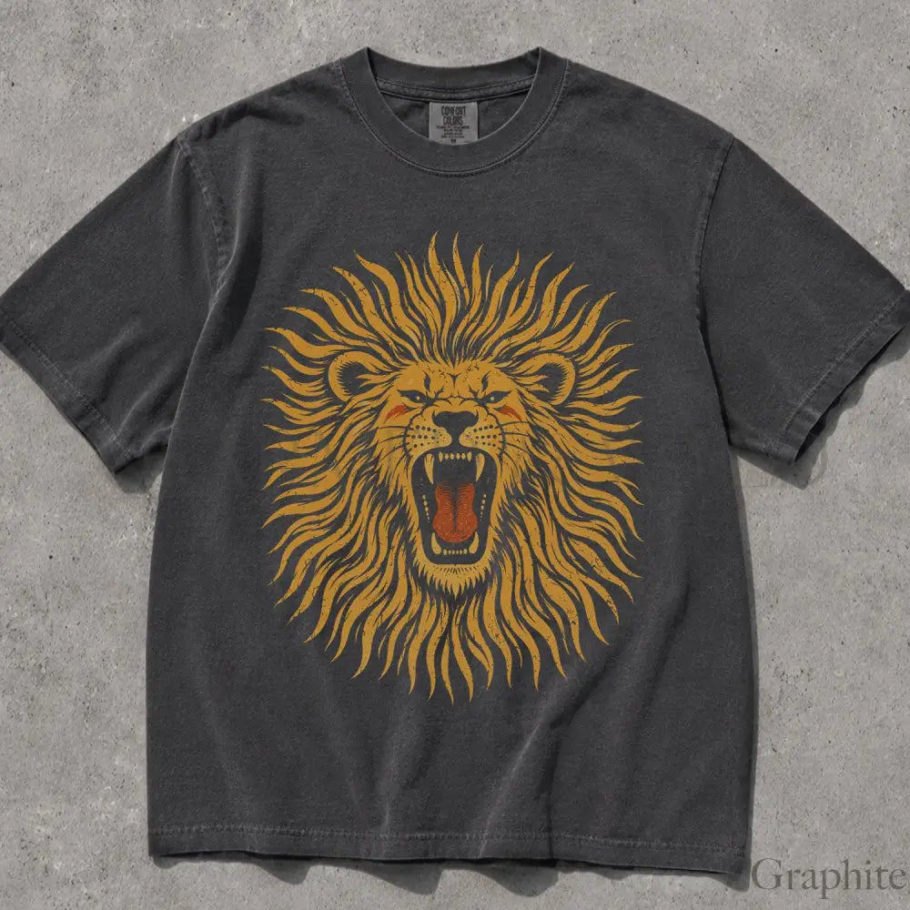 Roaring Lion Comfort Colors T-Shirt - Graphite / S - T-Shirt