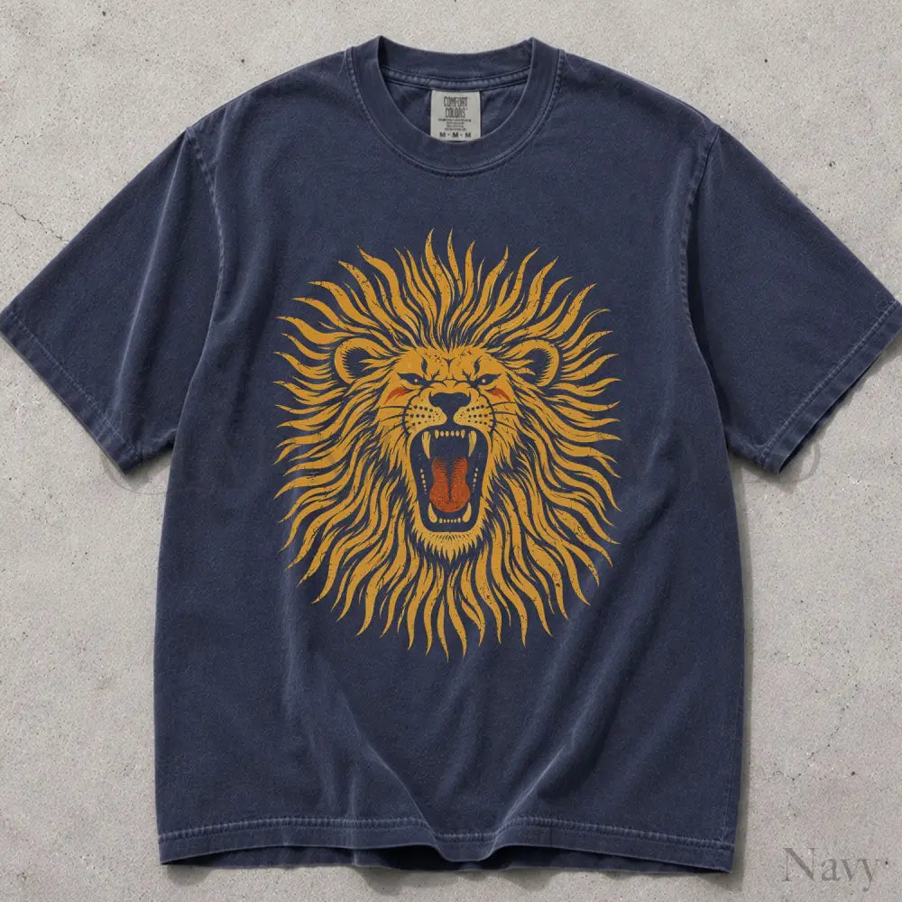Roaring Lion Comfort Colors T-Shirt - Navy / S - T-Shirt
