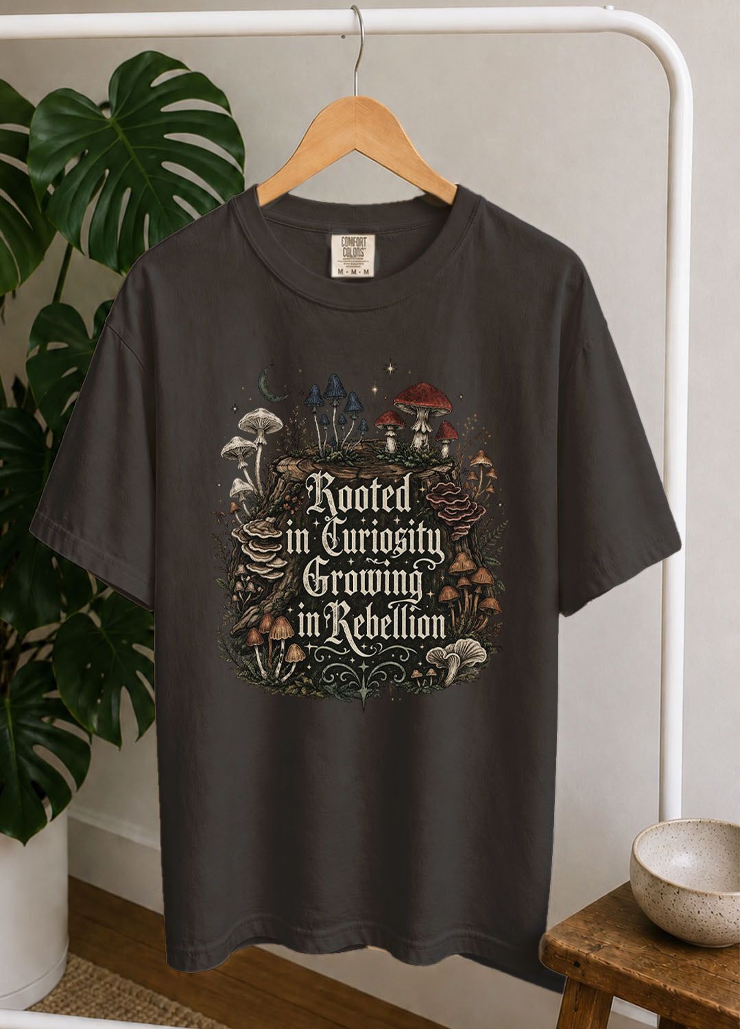 Rooted in Curiosity Rebellion Mushroom T-Shirt