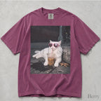 Sassy Cat Iced Coffee Comfort Colors T-Shirt - Berry / S - T-Shirt