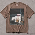 Sassy Cat Iced Coffee Comfort Colors T-Shirt - Espresso / S - T-Shirt