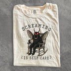 Screaming Is Self Care Mothman Comfort Colors T-Shirt - T-Shirt