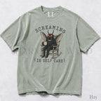 Screaming Is Self Care Mothman Comfort Colors T-Shirt - Bay / S - T-Shirt