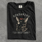 Screaming Is Self Care Mothman Comfort Colors T-Shirt - Black / S - T-Shirt