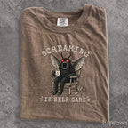 Screaming Is Self Care Mothman Comfort Colors T-Shirt - Espresso / S - T-Shirt