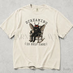 Screaming Is Self Care Mothman Comfort Colors T-Shirt - Ivory / S - T-Shirt