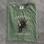 Screaming Is Self Care Mothman Comfort Colors T-Shirt - Moss / S - T-Shirt