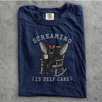 Screaming Is Self Care Mothman Comfort Colors T-Shirt - Navy / S - T-Shirt