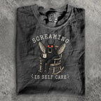 Screaming Is Self Care Mothman Comfort Colors T-Shirt - Pepper / S - T-Shirt