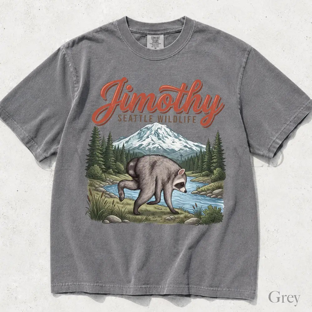 Seattle Wildlif Jimothy Raccoon Comfort Colors T-Shirt - T-Shirt