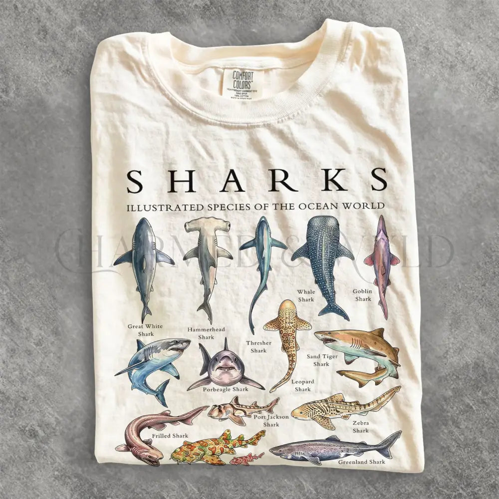 Shark Chart Comfort Colors T-Shirt - T-Shirt
