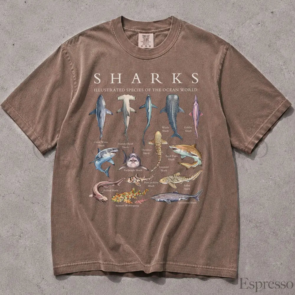 Shark Chart Comfort Colors T-Shirt - T-Shirt