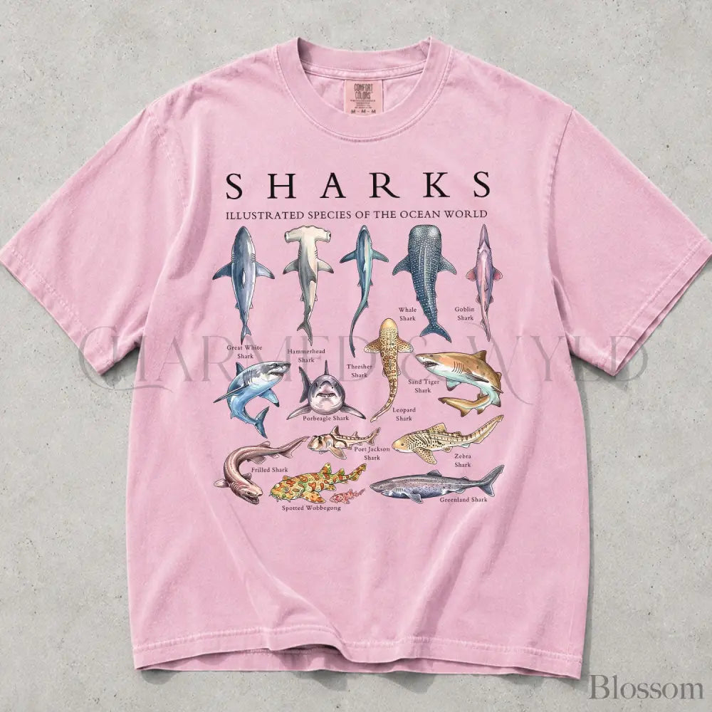 Shark Chart Comfort Colors T-Shirt - T-Shirt