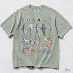 Shark Chart Comfort Colors T-Shirt - Bay / S - T-Shirt