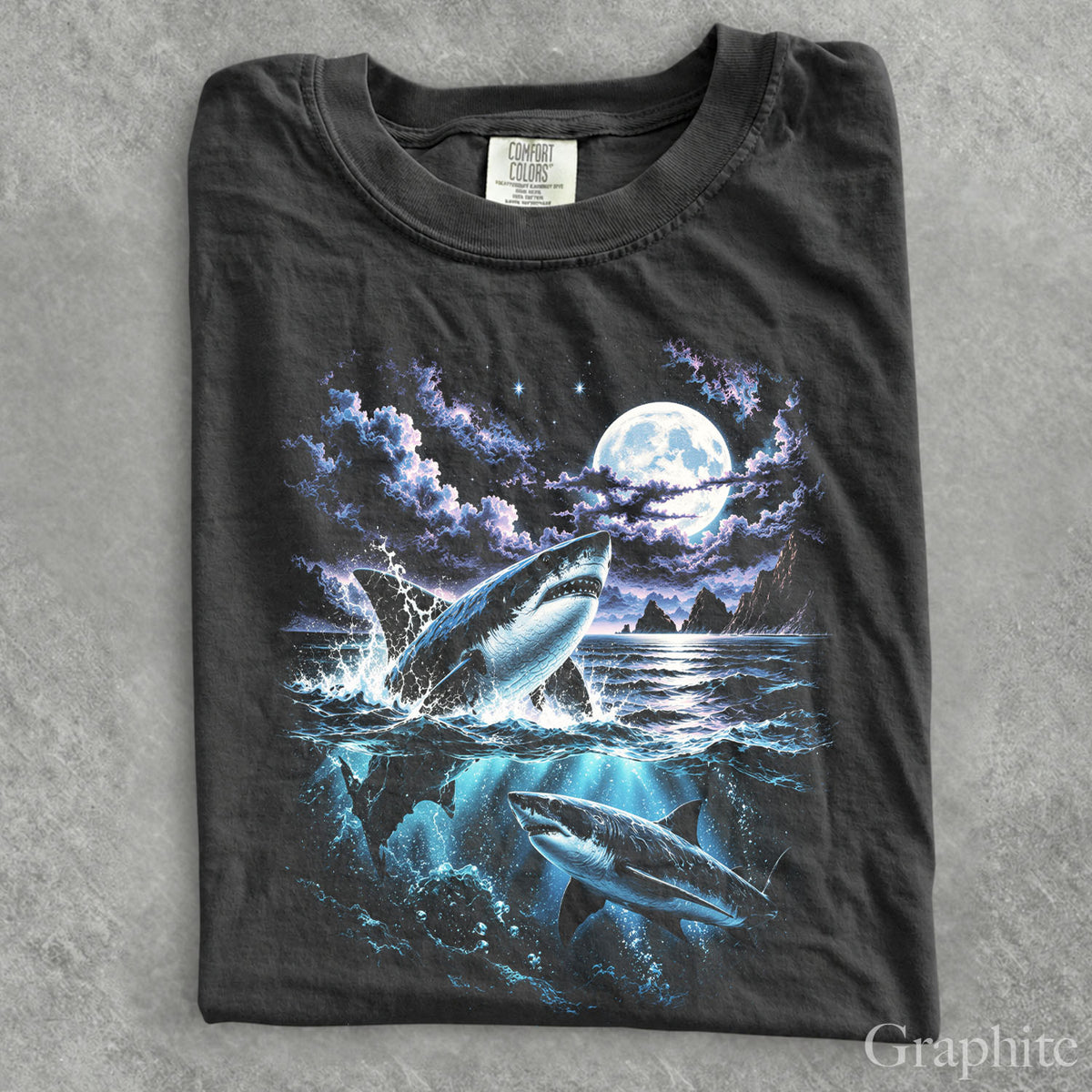 Great White Shark Comfort Colors T-Shirt
