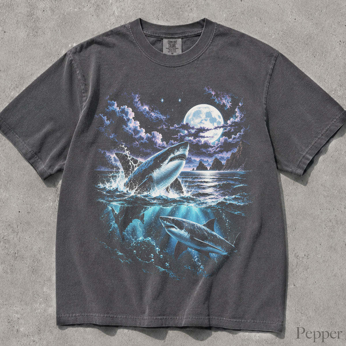 Great White Shark Comfort Colors T-Shirt