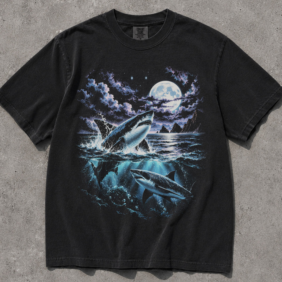 Great White Shark Comfort Colors T-Shirt