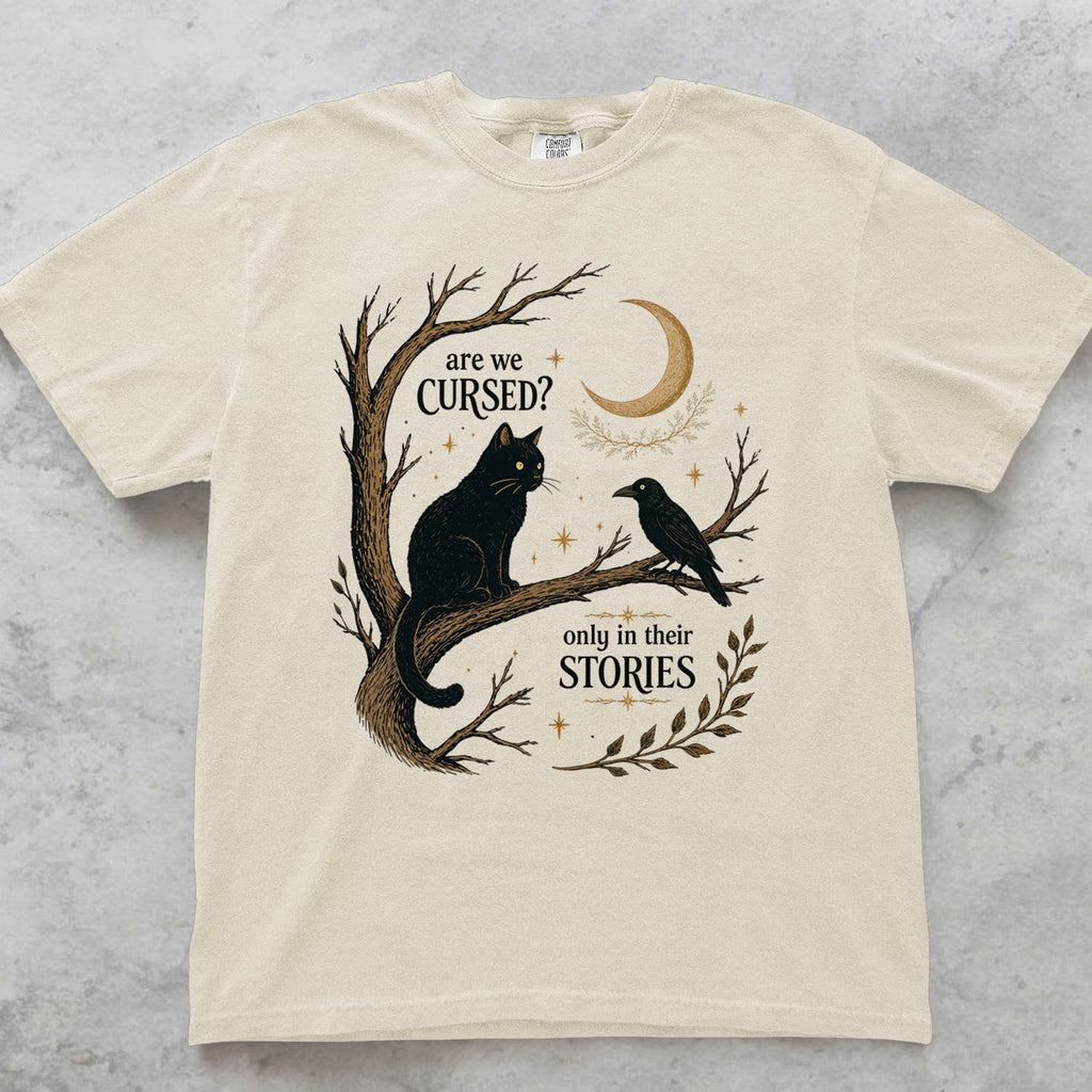 Are We Cursed Black Cat Raven T-Shirt