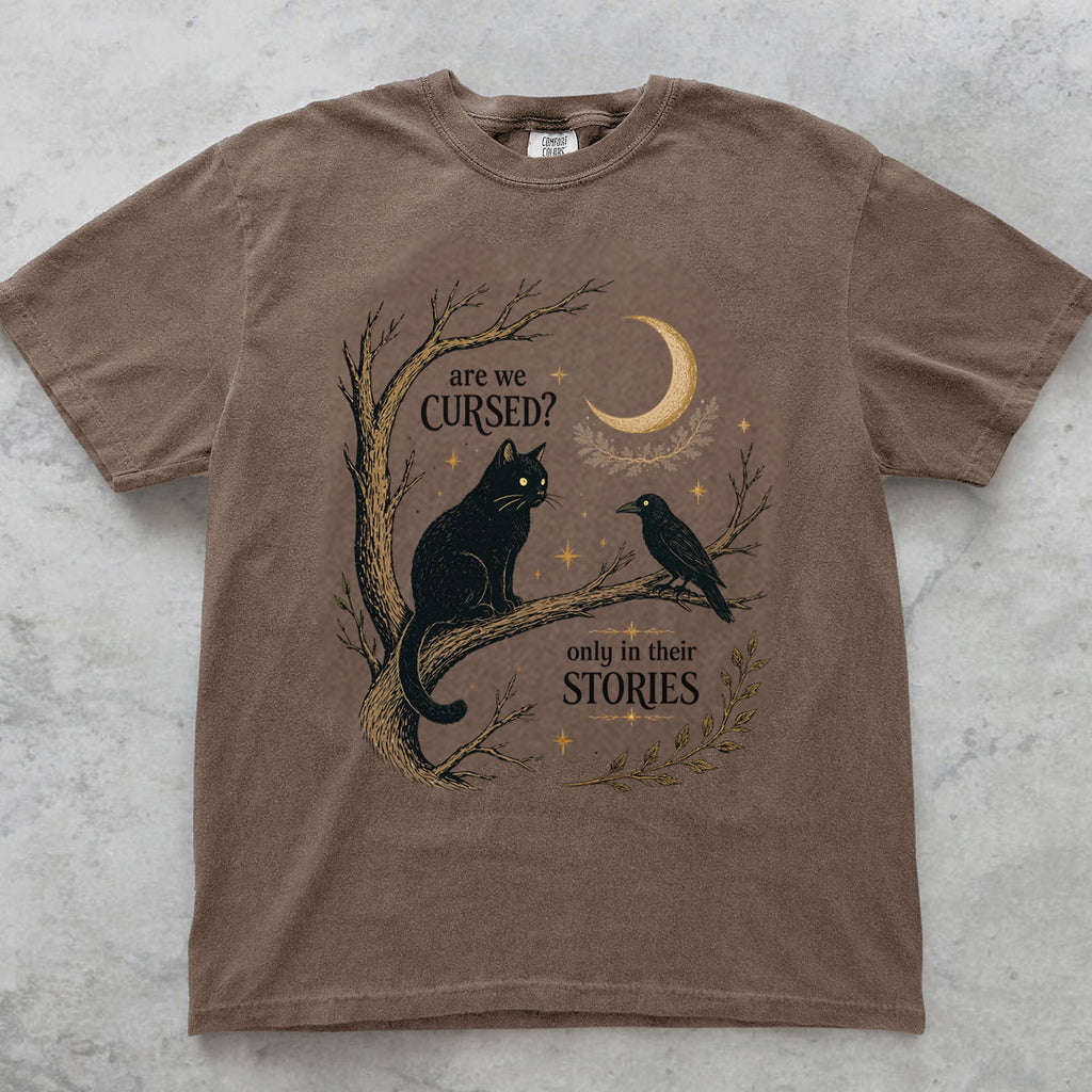 Are We Cursed Black Cat Raven T-Shirt