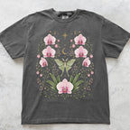 Moonlit Pink Orchid Flower T-Shirt