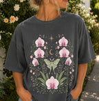 Moonlit Pink Orchid Flower T-Shirt