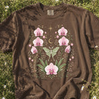 Moonlit Pink Orchid Flower T-Shirt