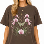 Moonlit Pink Orchid Flower T-Shirt